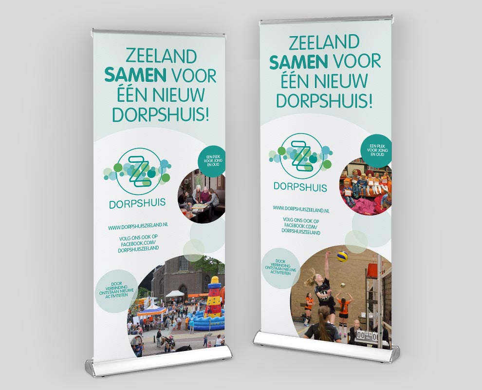 banner ontwerp en realisatie voor dorpshuis zeeland